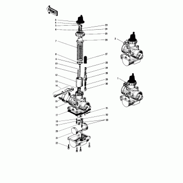CARBURETORS ('69-'72 H1/A/B/C)