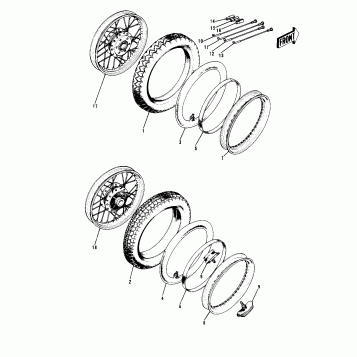 WHEELS/TIRES ('69-'72 H1/A/B/C)