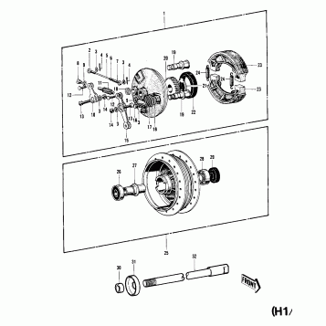 FRONT HUB/BRAKE (H1/A/C)