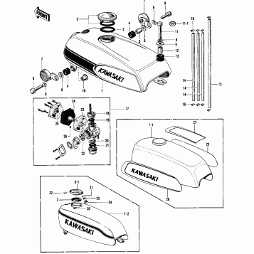 FUEL TANK ('69-'72 H1/A/B/C)