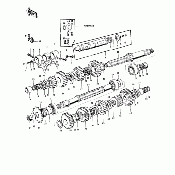 TRANSMISSION/CHANGE DRUM ('73-'77 D/E/F