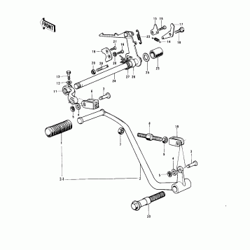 GEAR CHANGE MECHANISM ('73-'75 D/E/F & '