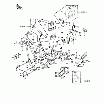 FRAME/FRAME FITTINGS ('73-'75 D/E/F & '7