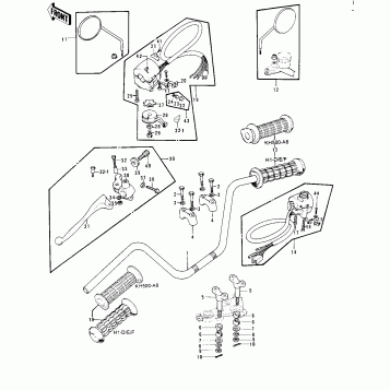 HANDLEBAR ('73-'75 D/E/F & '76 A8)