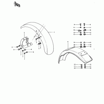 FENDERS ('73-'75 D/E/F & '76 A8)