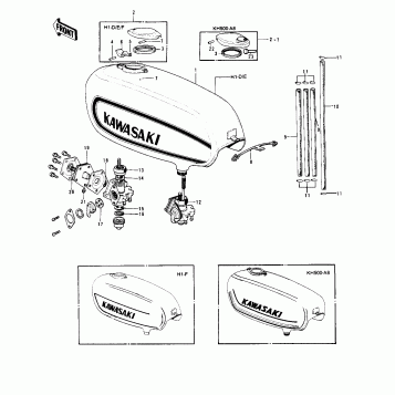 FUEL TANK ('73-'75 D/E/F & '76 A8)