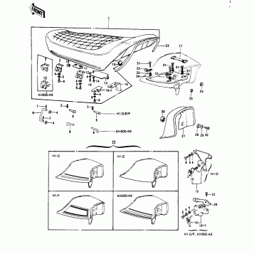 SEAT/SEAT COVER ('73-'75 D/E/F & '76 A8)