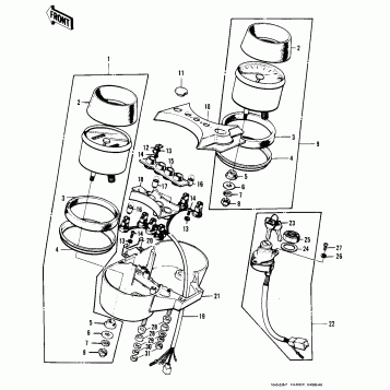 METERS/IGNITION SWITCH ('73-'75 D/E/F &
