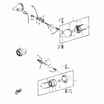 TURN SIGNALS ('73-'75 D/E/F & '76 A8)
