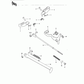 FOOTRESTS/STAND/BRAKE PEDAL