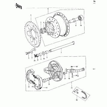 REAR HUB/BRAKE/CHAIN