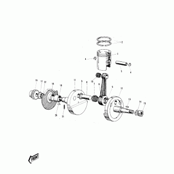 CRANKSHAFT/PISTON/ROTARY VALVE