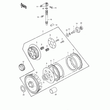 CLUTCH ('80-'81 KE175-D2/D3)