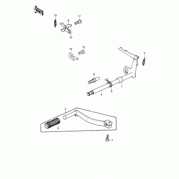 GEAR CHANGE MECHANISM ('80-'81 KE175-D2/