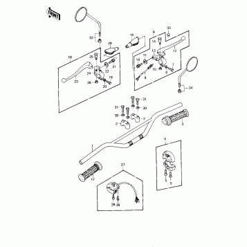 HANDLEBAR ('80-'81 KE175-D2/D3)