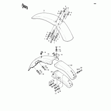 FENDERS ('80-'81 KE175-D2/D3)
