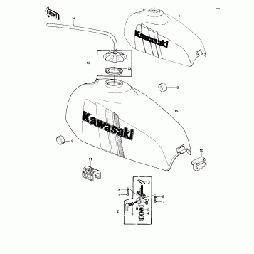 FUEL TANK ('80-'81 KE175-D2/D3)