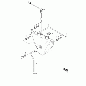 OIL TANK ('80-'81 KE175-D2/D3)