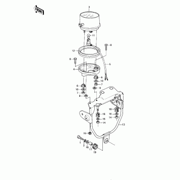 METER ('80-'81 KE175-D2/D3)