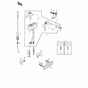 IGNITION SWITCH/LOCKS/REFLECTORS ('80-'8