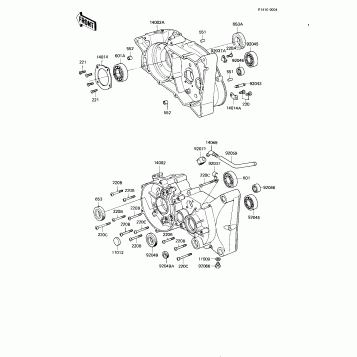 CRANKCASE ('82-'83 KE175-D4/D5)