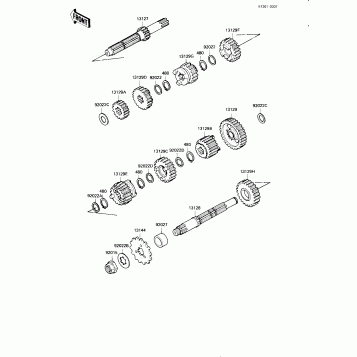 TRANSMISSION ('82-'83 KE175-D4/D5)