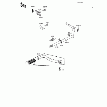 GEAR CHANGE MECHANISM ('82-'83 KE175-D4/
