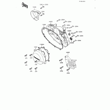 ENGINE COVERS ('82-'83 KE175-D4/D5)