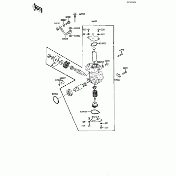OIL PUMP ('82-'83 KE175-D4/D5)