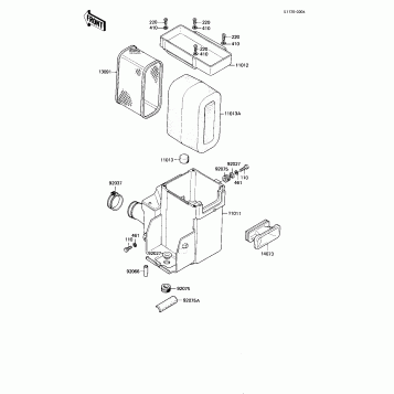 AIR CLEANER ('82-'83 KE175-D4/D5)