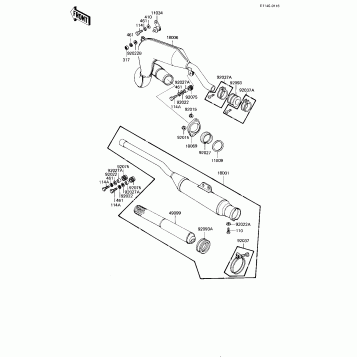 MUFFLER ('82-'83 KE175-D4/D5)