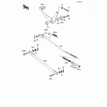 BRAKE PEDAL/TORQUE LINK ('82-'83 KE175-D