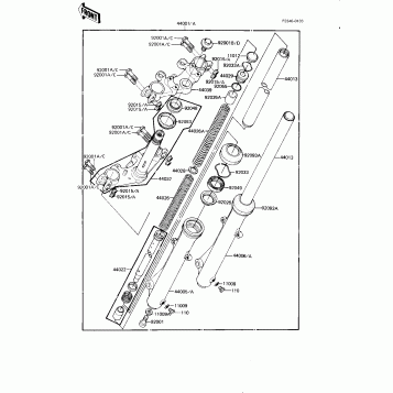 FRONT FORK ('82-'83 KE175-D4/D5)