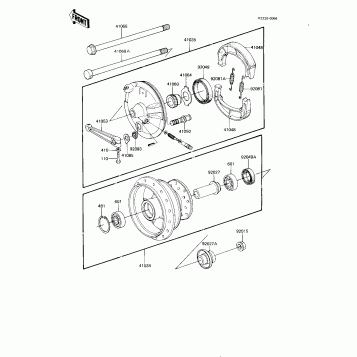 FRONT HUB/BRAKE ('82-'83 KE175-D4/D5)