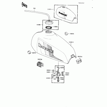 FUEL TANK ('82-'83 KE175-D4/D5)