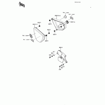 SIDE COVERS/CHAIN COVER ('82-'83 KE175-D