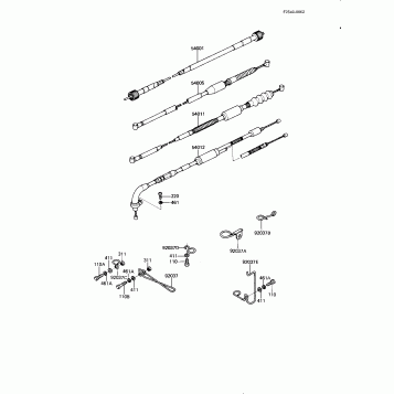 CABLES ('82-'83 KE175-D4/D5)