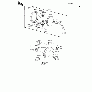 HEADLIGHT ('82-'83 KE175-D4/D5)