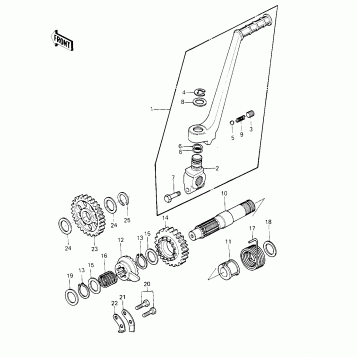 KICKSTARTER MECHANISM ('81KDX250-B1)