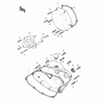 ENGINE COVERS ('81KDX250-B1)