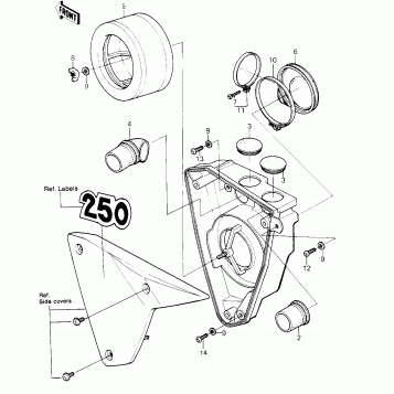 AIR CLEANER ('81KDX250-B1)