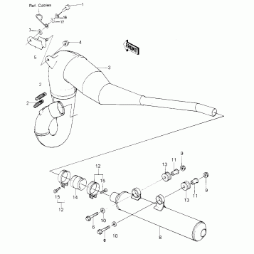 MUFFLER ('81KDX250-B1)