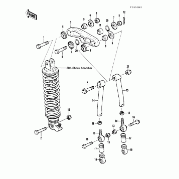 REAR SUSPENSION ('81KDX250-B1)