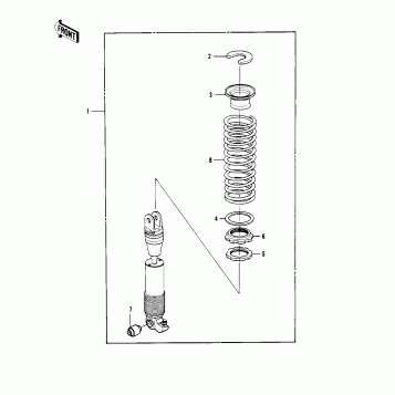 SHOCK ABSORBER ('81KDX250-B1)
