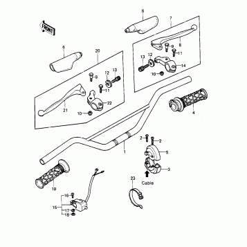 HANDLEBAR ('81KDX250-B1)