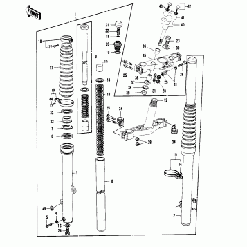 FRONT FORK ('81KDX250-B1)