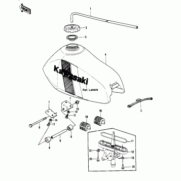 FUEL TANK ('81KDX250-B1)