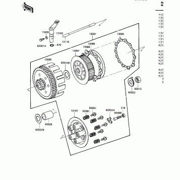CLUTCH ('82 KDX250-B2)