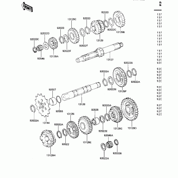 TRANSMISSION ('82 KDX250-B2)
