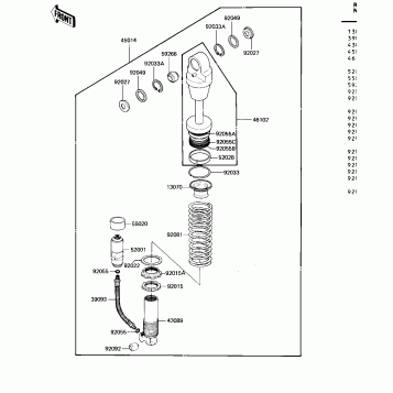 SHOCK ABSORBER ('82 KDX250-B2)